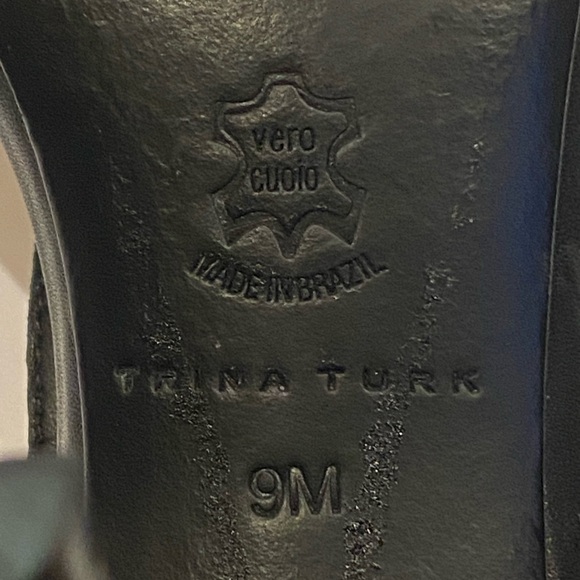 Trina Turk Loyola Slingback Dress Sandals Ultra High Heel Size 9 M Black EUC - Picture 12 of 13